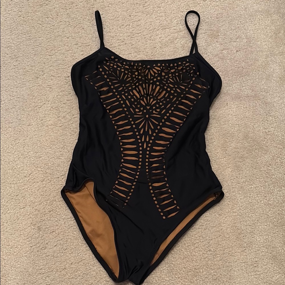 Mossimo Supply Co. Black One Piece Swimsuit